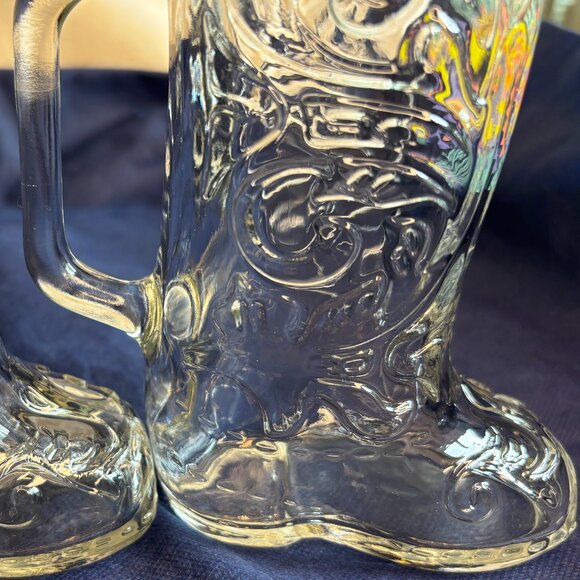 Vintage Wildhorse Saloon Clear Glass Boot Mug/Stein - Picture 4 of 16